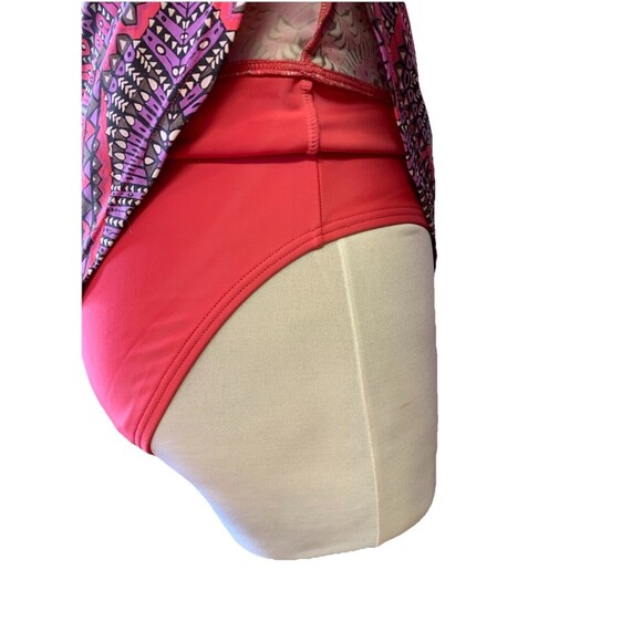 prAna Sz Small High Rise Swim Skirt Swimsuit Pink Purple Spring Break Gym EUC - Picture 4 of 11